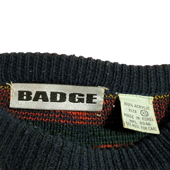 Vintage Badge Brand Cozy Fall Grandpa Sweater - Picture 6 of 6